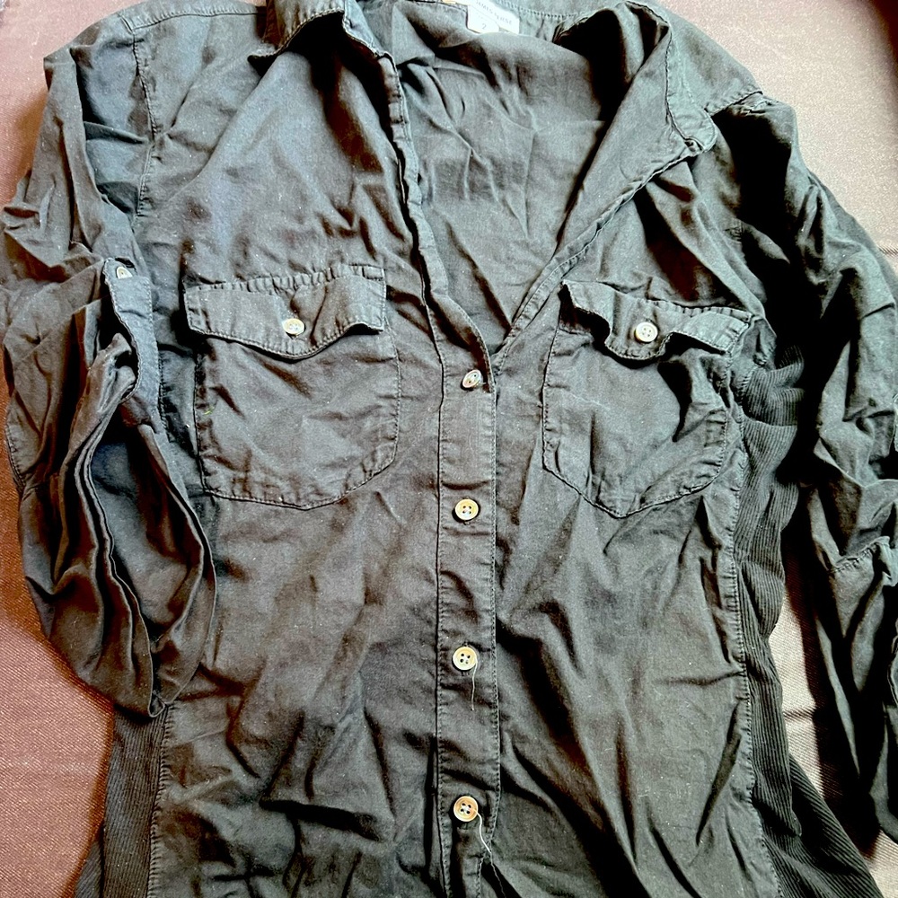 Black Button up top